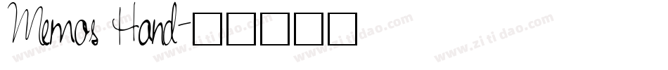 Memos Hand字体转换